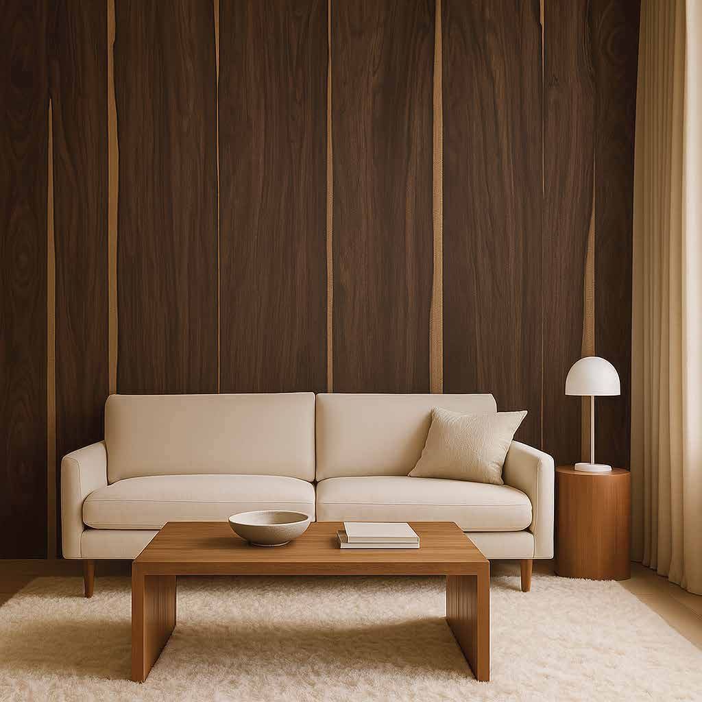 Fire Nice veneer in a finished interior